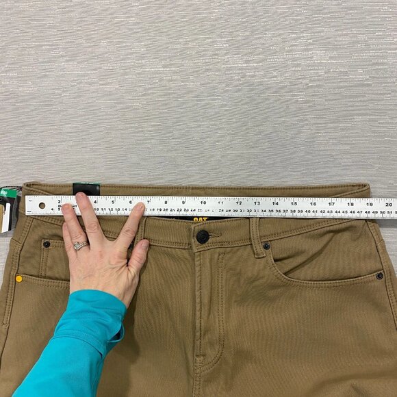 CAT Caterpillar Work Pants Mens 38 x 30 Brown Canvas Fleece Lined Insulated - Picture 9 of 14